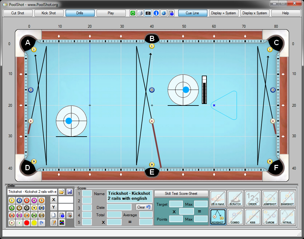 Trickshot - Kickshot 2 rails with english